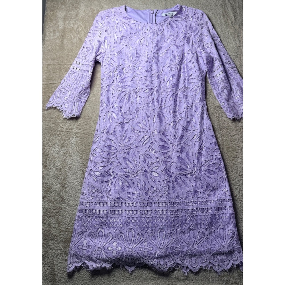 Kensie Lavender Floral Lace Sheath Dress Size 2 Gardenβ Party Wedding Guest